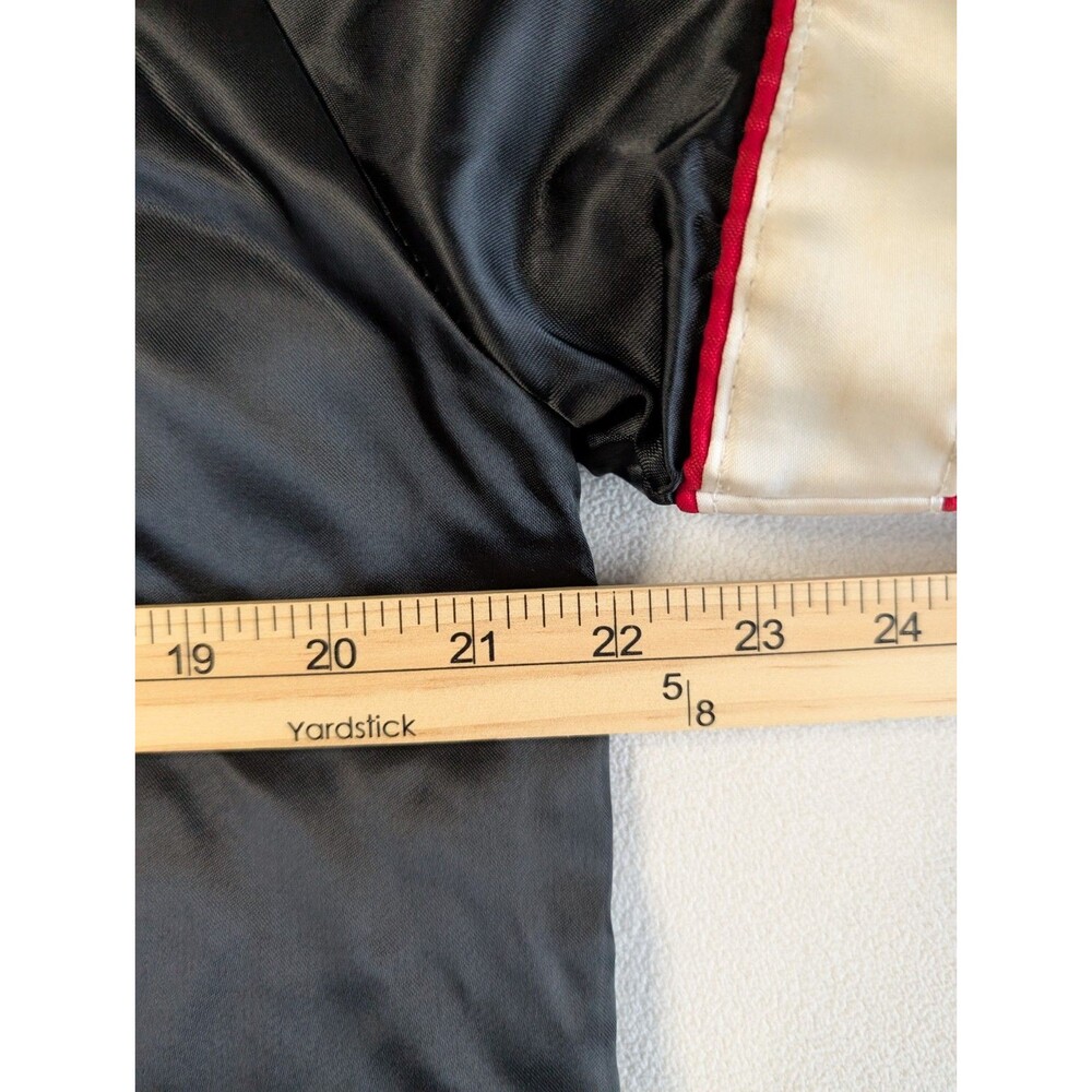 Vtg 90s Mens Medium Snap On Racing Quilt Lined Satin Bomber Jacket USA Snapon - Picture 7 of 16